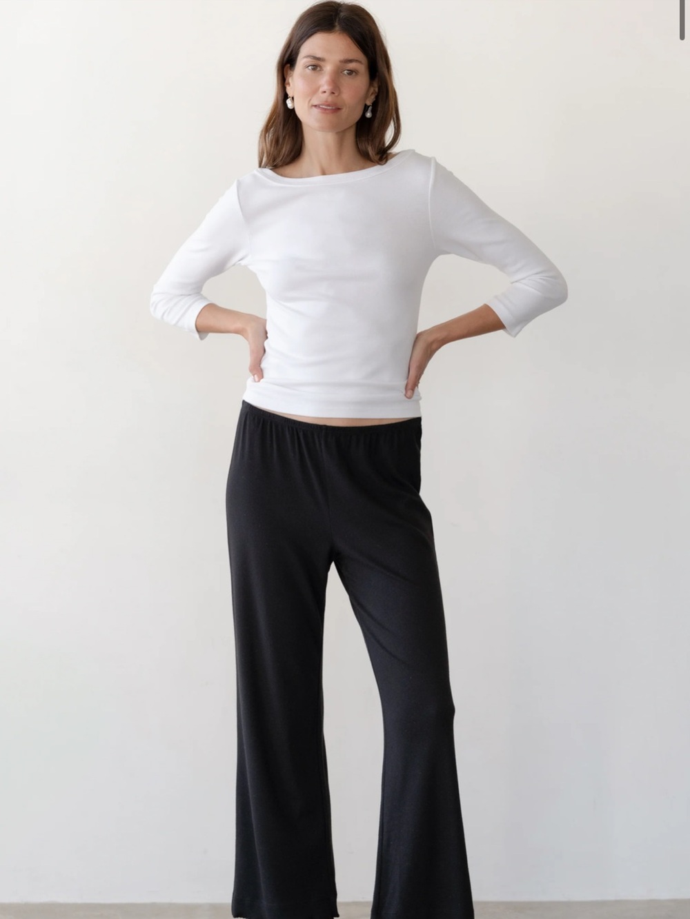 DONNI Baby Rib Scallop Pant size M - Picture 2 of 4